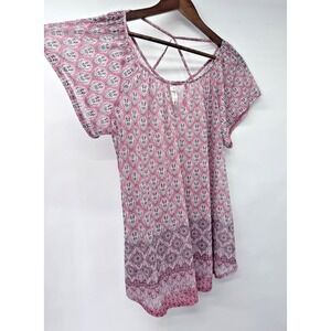 PerSeption Concept Blouse Sheer Y2K floral fairy festival cover up beach boho